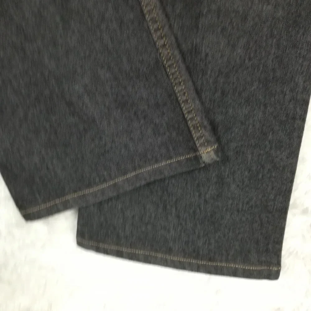DKNY Womens Jeans Boot Cut Denim Black Wash Mid Rise Stretch 8‎